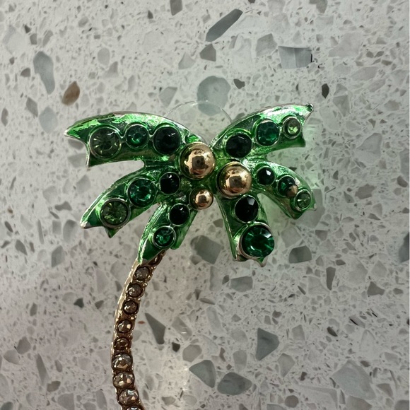 SUGARFIX by BaubleBar 'Stay Palm' Palm Tree Statement Earrings - Green - Picture 4 of 5